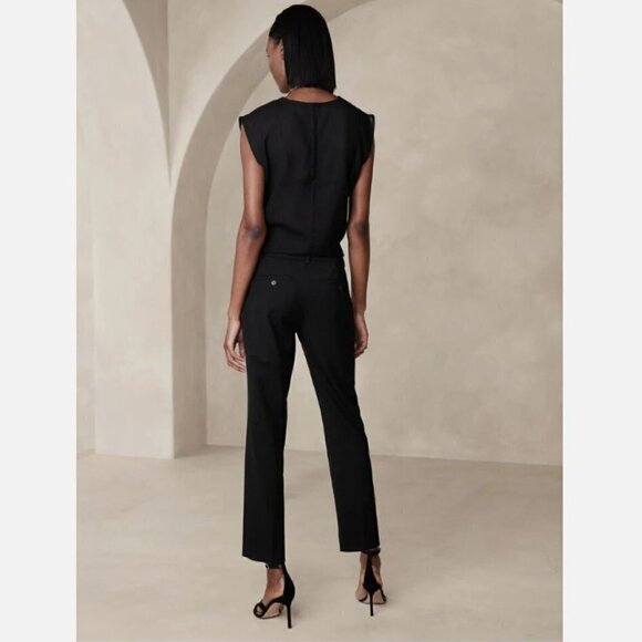 Banana Republic Siena Slim Italian Wool Pants 8 PETITE Navy Blue RT$170 NWT - Picture 10 of 12